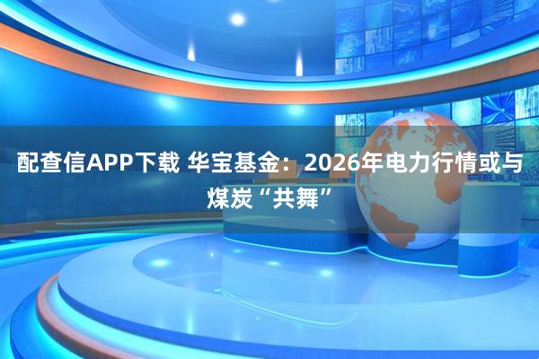 配查信APP下载 华宝基金：2026年电力行情或与煤炭“共舞”